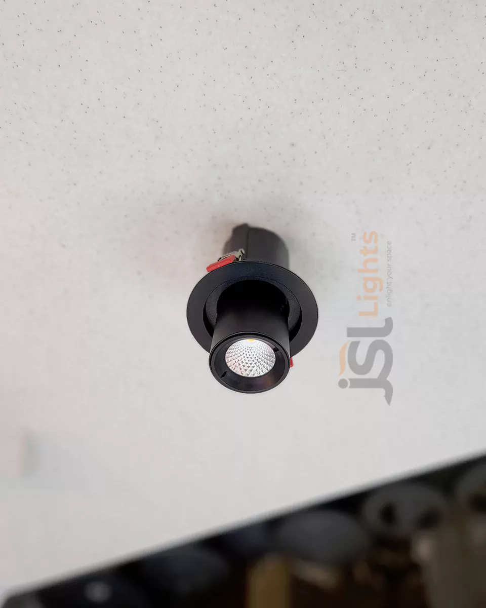 8W Black Deep Recessed Wall Mounted COB Pop Up Downlight 8108 Ceiling 360 Degree Adjustable Spotlight