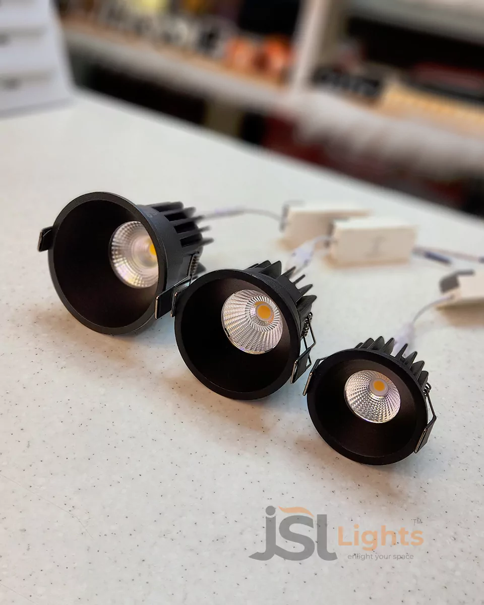 Black Deep Recessed COB Downlight Spotlight 2015 for Home Ceiling with Driver