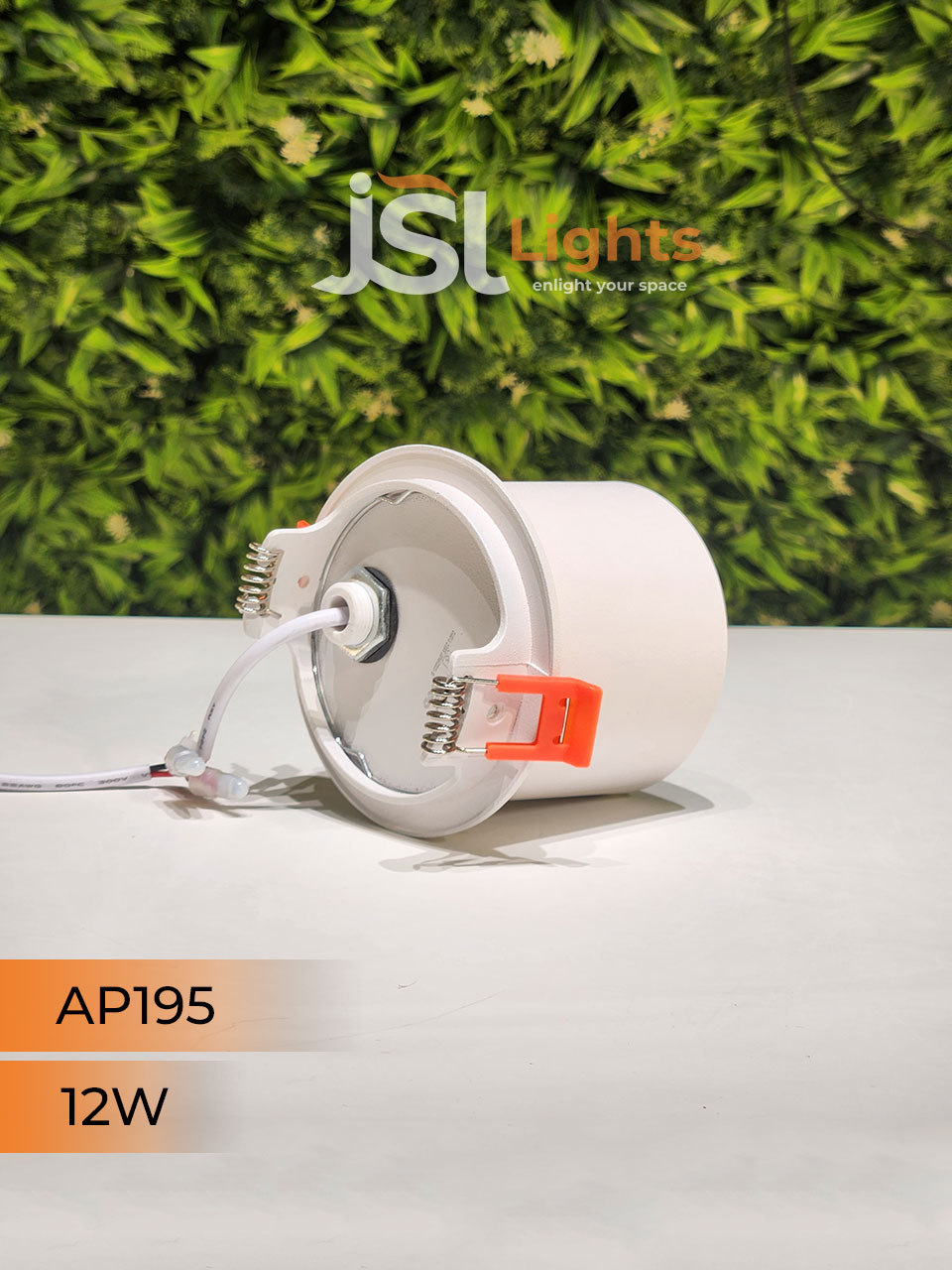 12W Apra White Recessed Cylindrical Downlight 195 for Home Ceiling Cylinder Drum Light