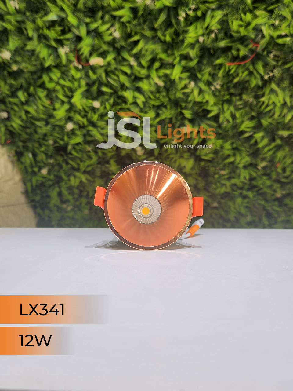 12W LX RoseGold Deep Recessed COB Downlight 341 for Home Ceiling LED Spotlight with Driver
