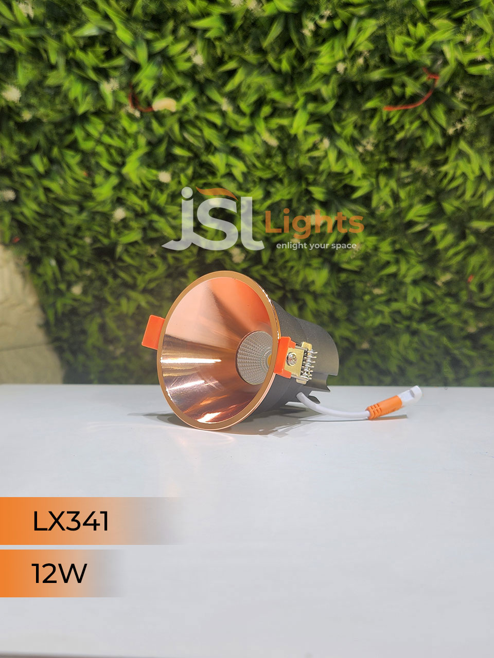 12W LX RoseGold Deep Recessed COB Downlight 341 for Home Ceiling LED Spotlight with Driver