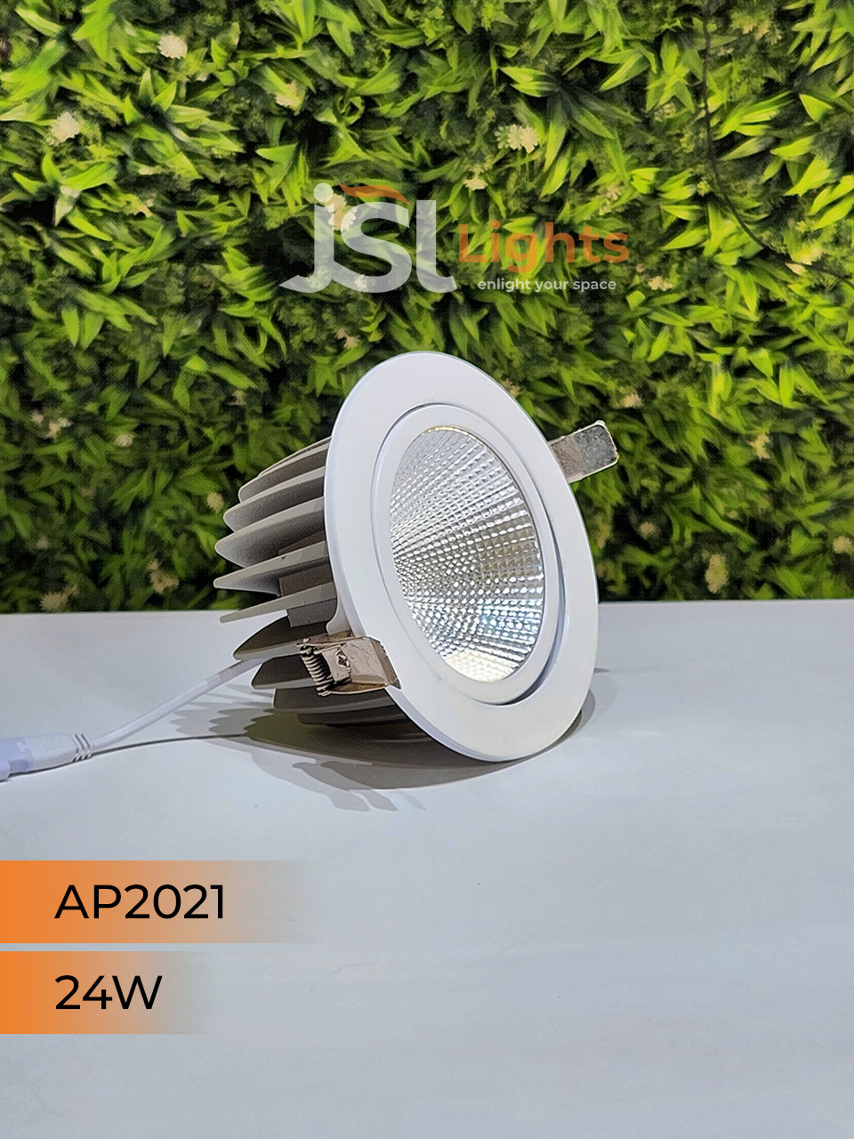24W White Recessed COB Spotlight 2021 Downlight for Home Ceiling with Driver