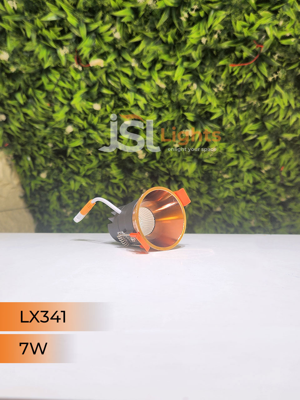 7W LX RoseGold Deep Recessed COB Downlight 341 for Home Ceiling LED Spotlight with Driver