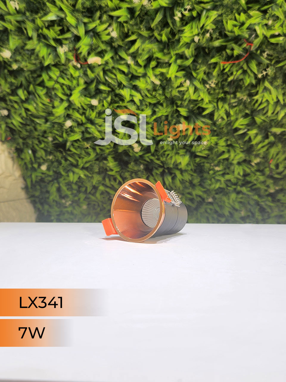 7W LX RoseGold Deep Recessed COB Downlight 341 for Home Ceiling LED Spotlight with Driver