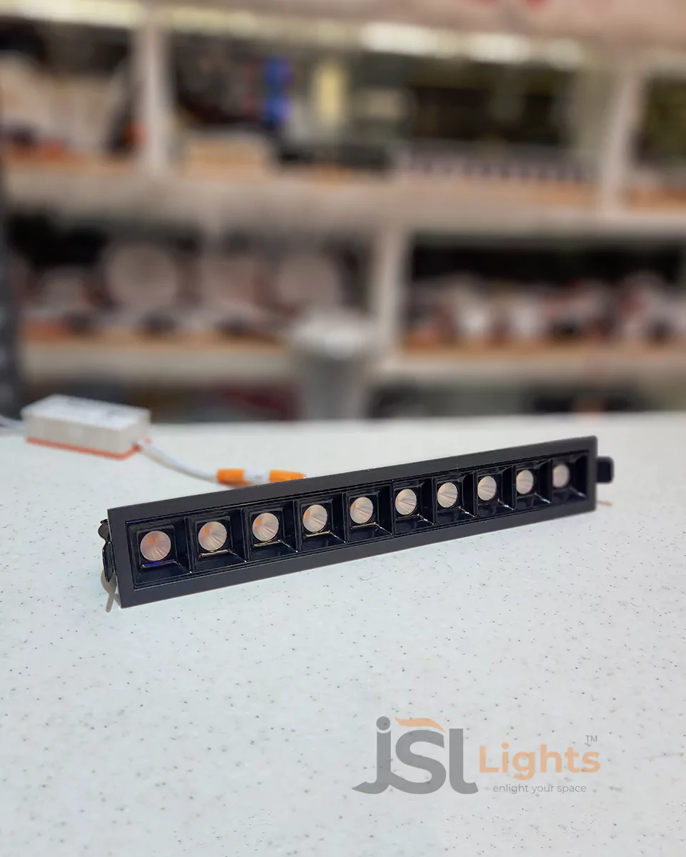 20W Black LX Linear LED Spotlight Recessed 935 Laser Blade JSL