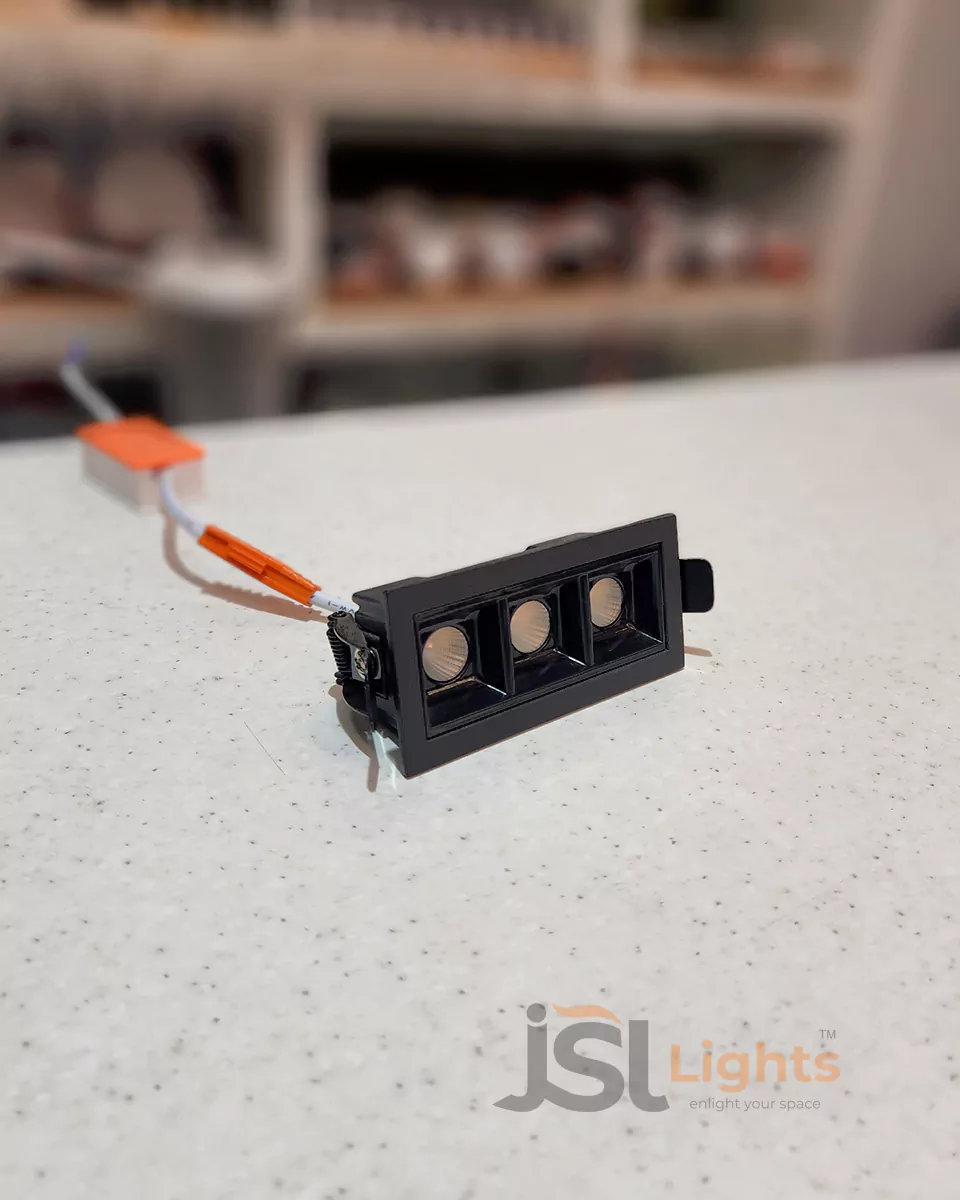 6W Linear LX 935 Black Recessed Spotlight for Home Ceiling with Driver