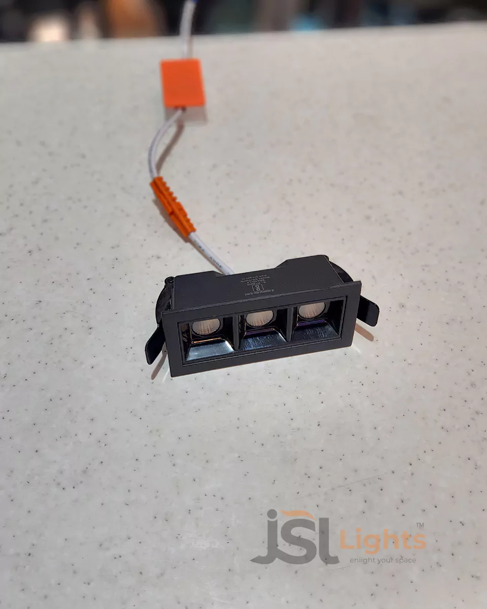 6W Linear LX 935 Black Recessed Spotlight for Home Ceiling with Driver