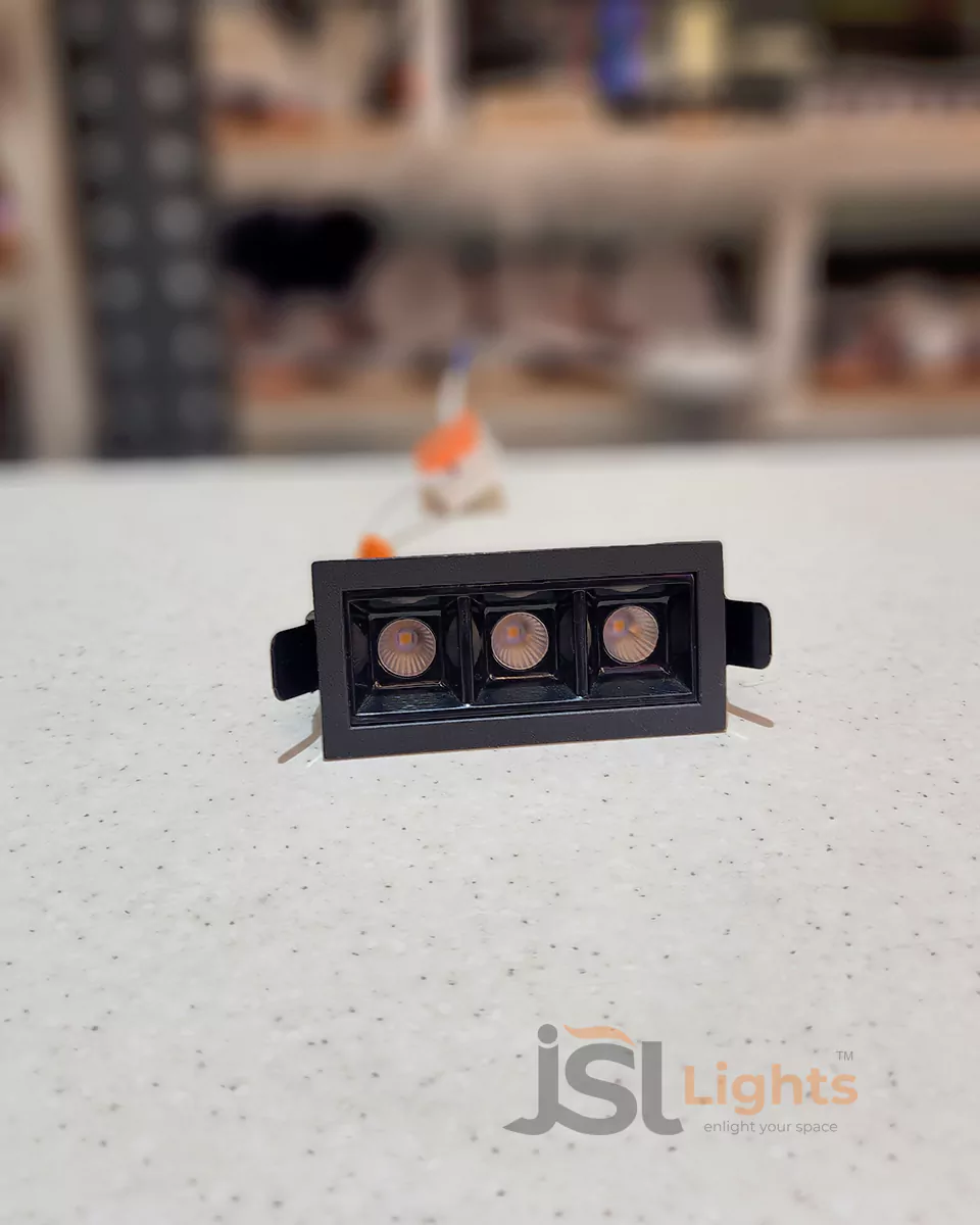 6W Linear LX 935 Black Recessed Spotlight for Home Ceiling with Driver