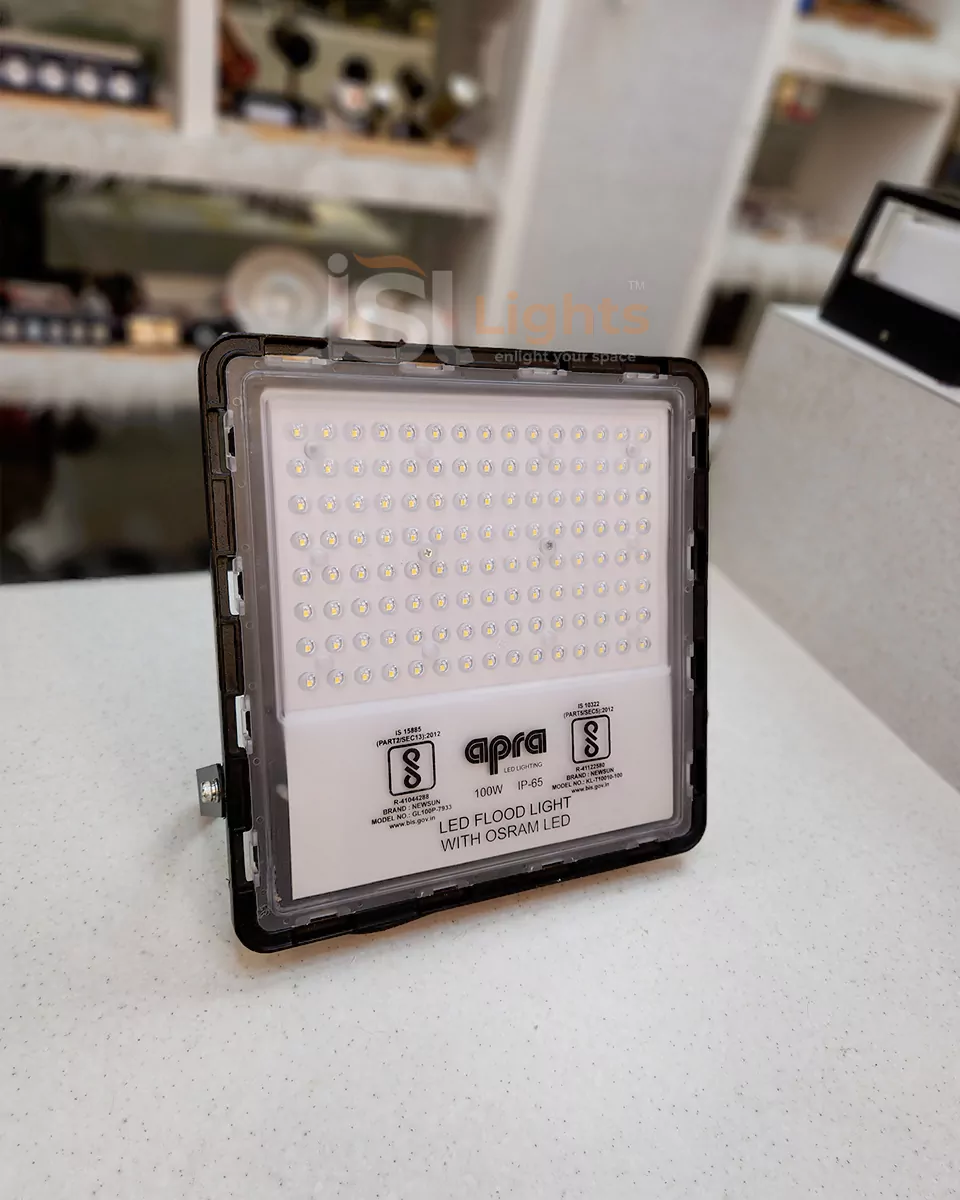 100W Apra Outdoor LED Flood Light Sonet Aluminium Body Waterproof Halogen Light for Factory Warehouse IP65