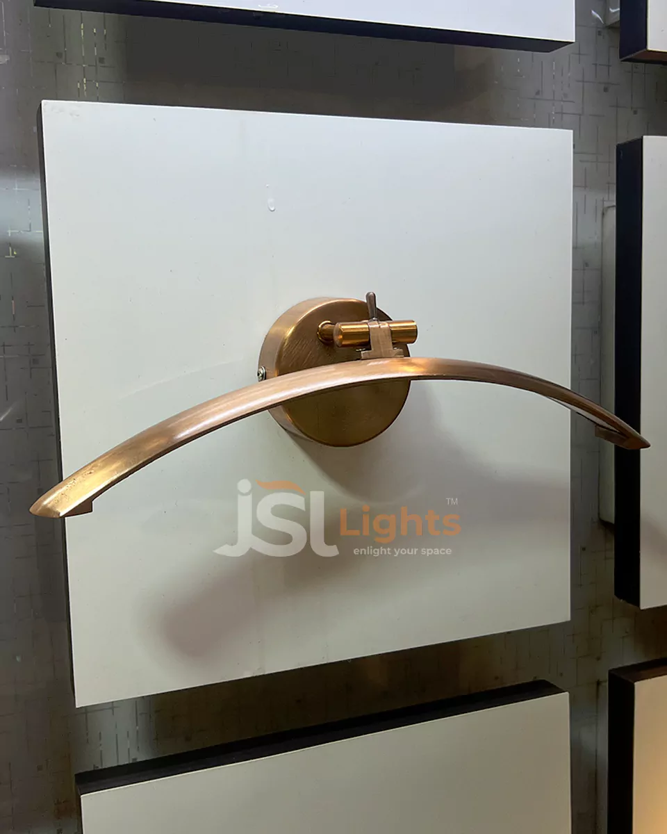 12W LX Copper 876 Curve Mirror Light Bathroom Wash Basin light Aluminium Body Picture Light off