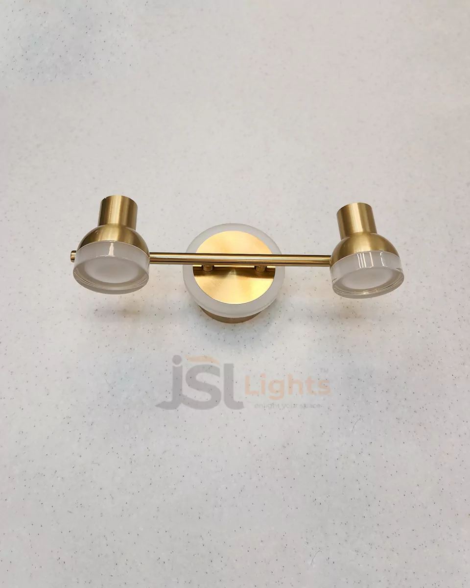 12W (10+2W) LX 987 Antique Brass Mirror Light Bathroom Wall Decorative Lamp Picture Light Vanity Light