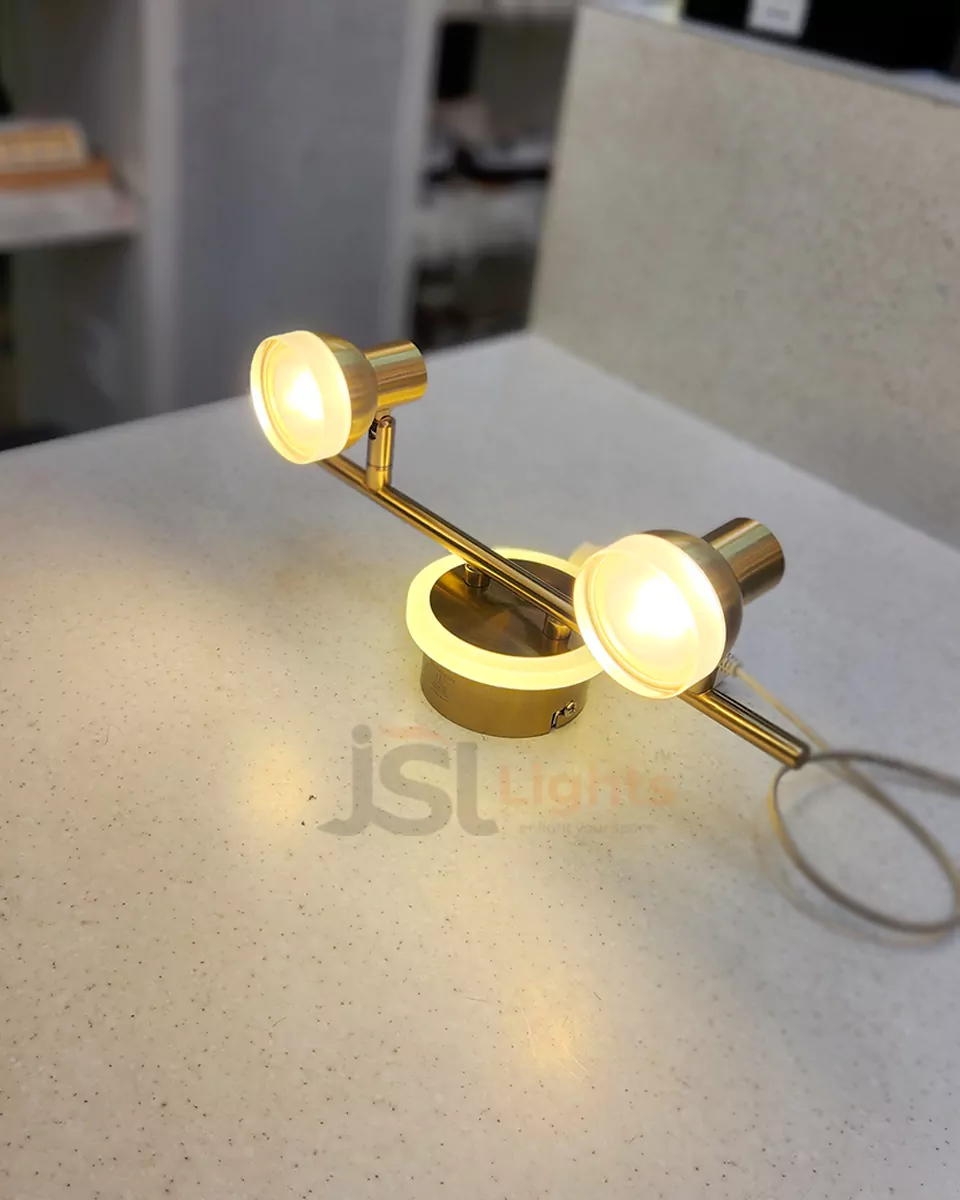 12W (10+2W) LX 987 Antique Brass Mirror Light Bathroom Wall Decorative Lamp Picture Light Vanity Light