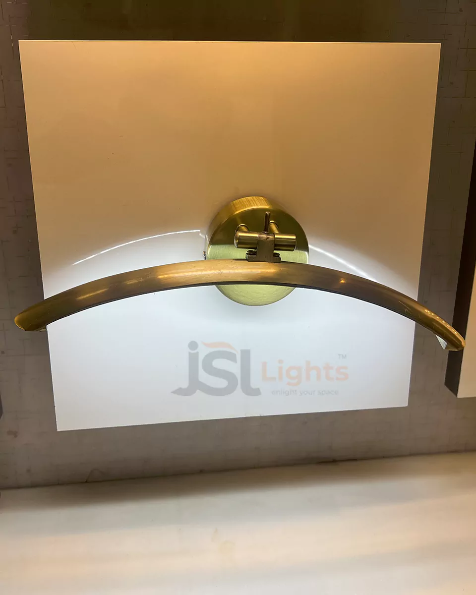 12W LX Antique Brass 876 Curve Mirror Light Bathroom Wash Basin light Aluminium Body Picture Light on