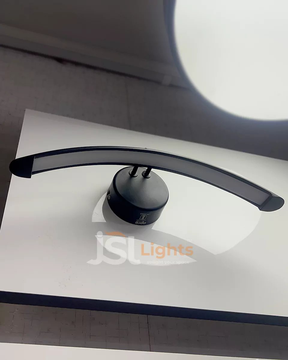 12W LX Black 876 Curve Mirror Light Bathroom Wash Basin light Aluminium Body Picture Light