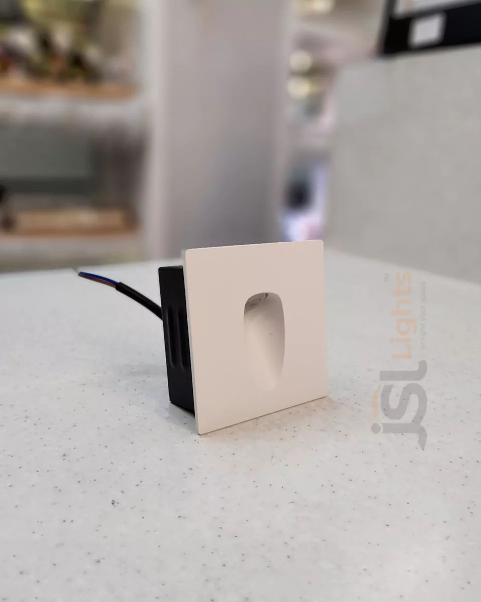 3W LX 125 White Square Foot Light Aluminium Body Stair Light Weather Proof Light IP54