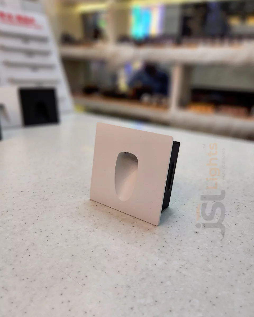 3W LX 125 White Square Foot Light Aluminium Body Stair Light Weather Proof Light IP54
