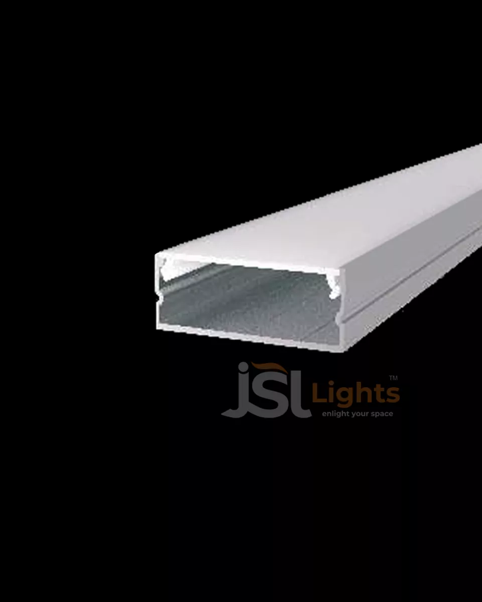 50*20mm Surface Aluminium Profile Light Channel 5020 Collar Profile with White Diffuser for LED Strip Lighting