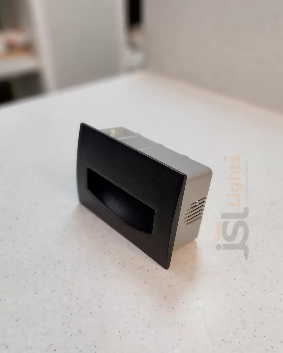5W Apra 7422 Square Black Foot Light Aluminium Body Weather Proof Stair Light IP54