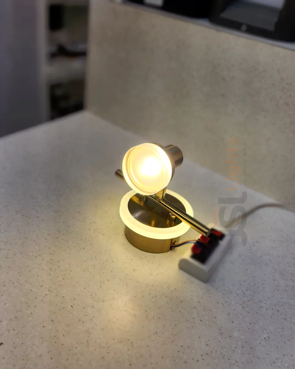 7W (5+2W) LX 987 Antique Brass Mirror Light Bathroom Wall Lamp Picture Light Vanity Light 3000K