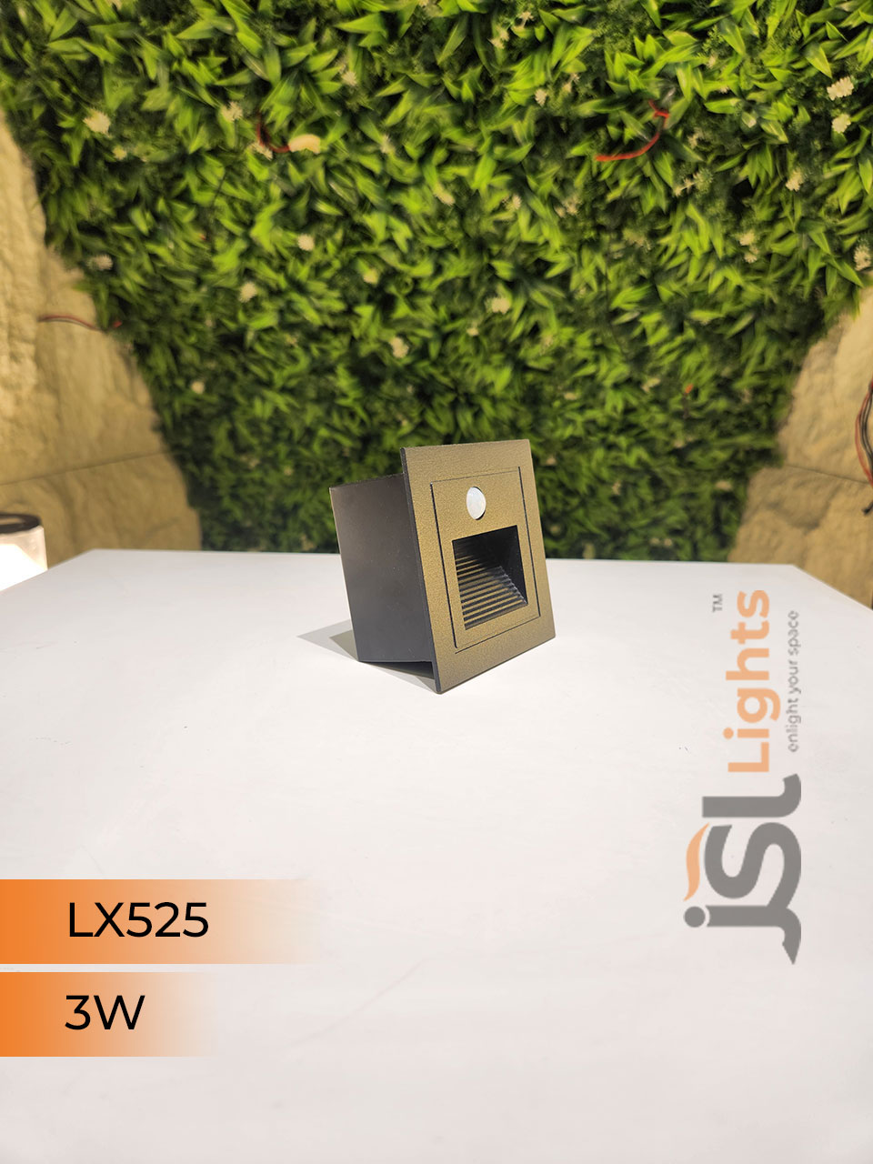 3W LX Garden Black Sensor Foot Light 525 Aluminium Body Stair Light