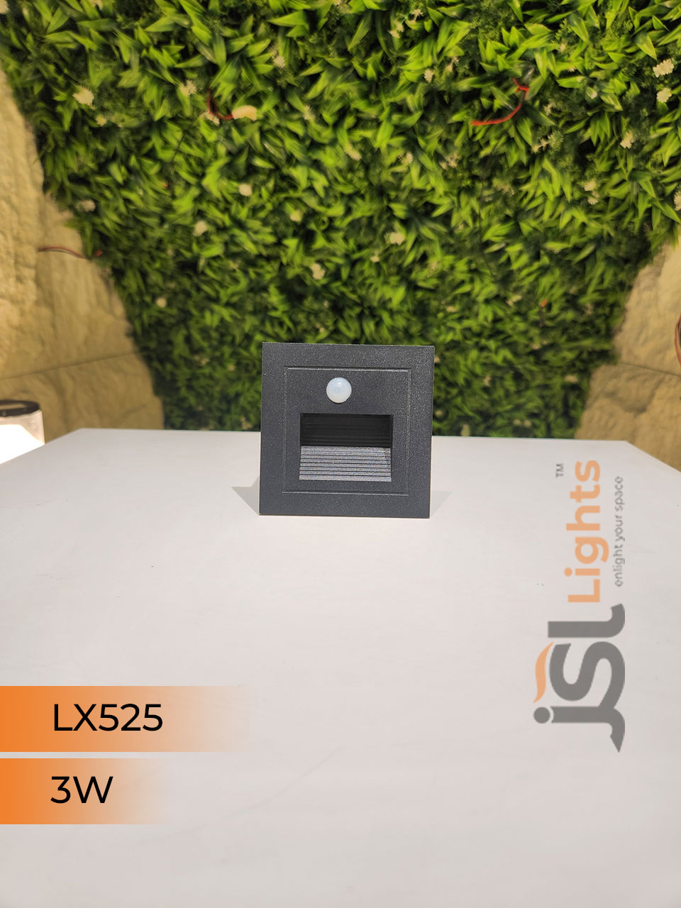 3W LX Garden Black Sensor Foot Light 525 Aluminium Body Stair Light