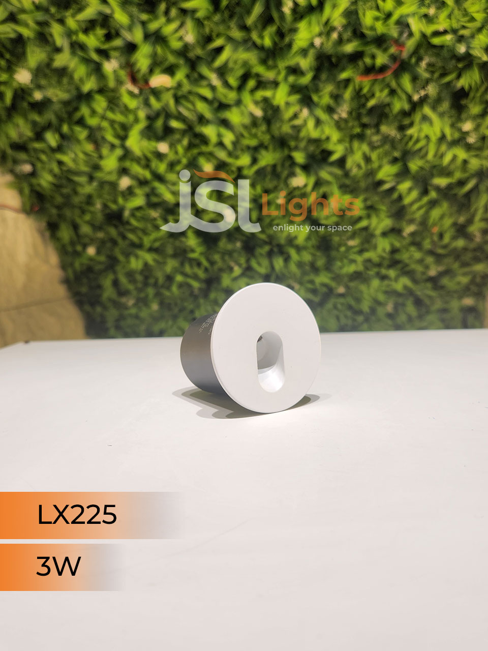 3W LX Round White Foot Light 225 Aluminium Body Stair Light Weather Proof Light IP54