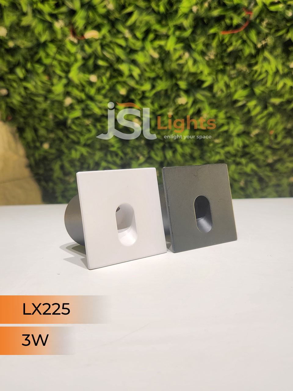 3W LX Square White Foot Light 225 Aluminium Body Stair Light Weather Proof Light IP54