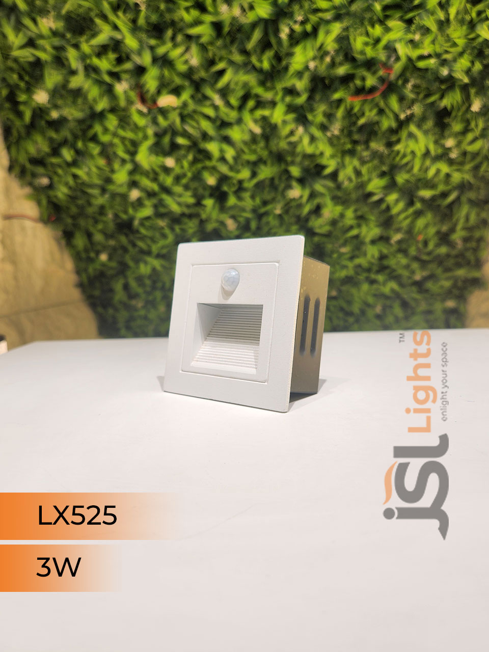 3W LX White Garden Sensor Foot Light 525 Aluminium Body Stair Light