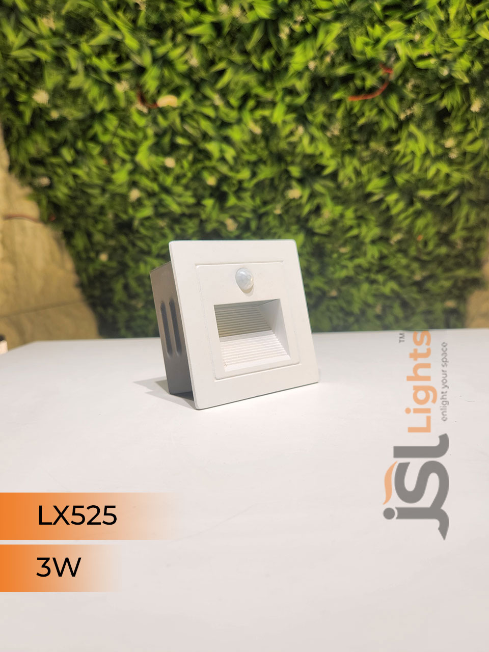 3W LX White Garden Sensor Foot Light 525 Aluminium Body Stair Light