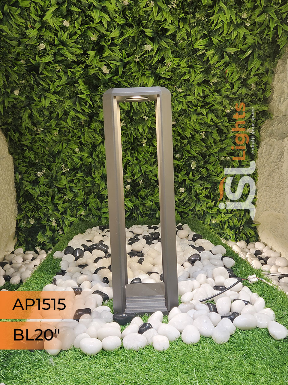 Apra 1515 Outdoor Garden Bollard Light 20 Inches 12W COB LED Outdoor Aluminium Body Garden Pathway Light 3000K