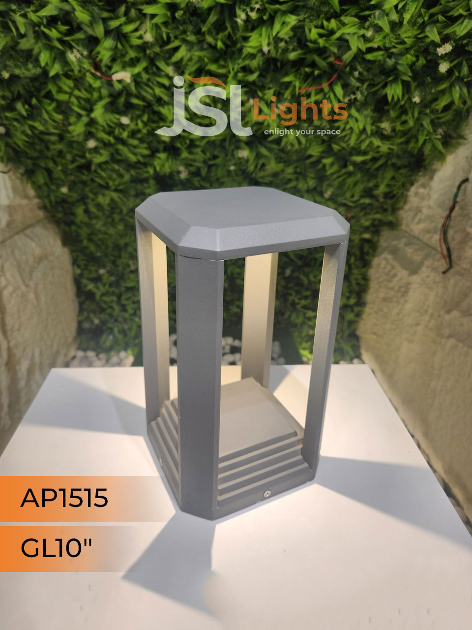 Apra 1515 Outdoor LED Gate Light 10 Inches for Pillars 12W COB Gate Lamp Aluminium Body Pillar Post Light