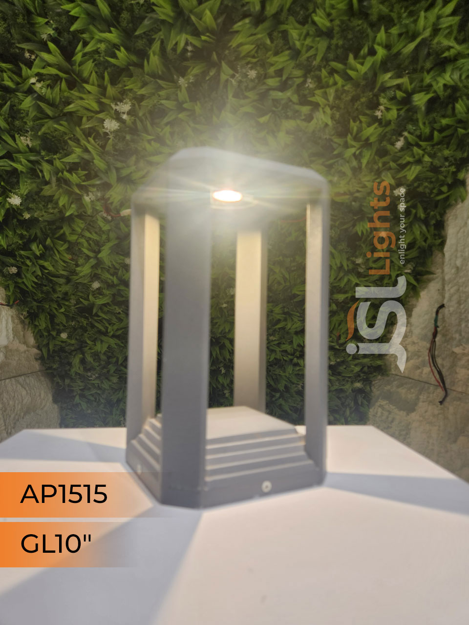 Apra 1515 Outdoor LED Gate Light 10 Inches for Pillars 12W COB Gate Lamp Aluminium Body Pillar Post Light