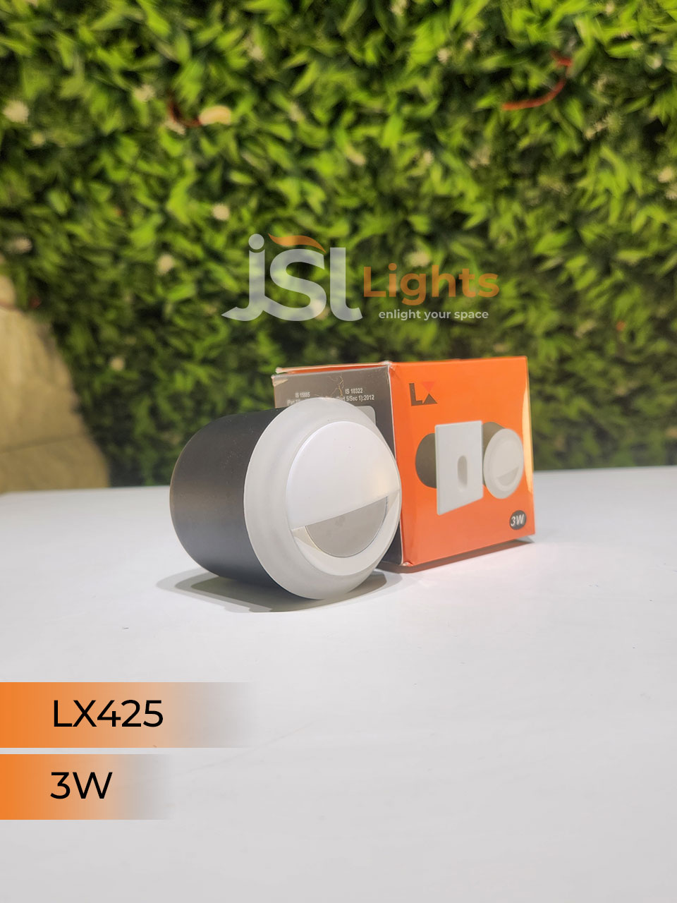 LX 425 3W Round White Foot Light Aluminium Body Stair Light Weather Proof Light IP54