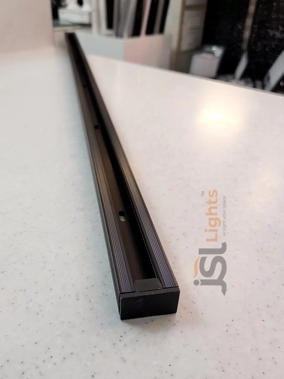 1 Meter Black Aluminium Ceiling Track Channel for Track Lighting Focus Light Track Channel (Spotlight Track Rail)