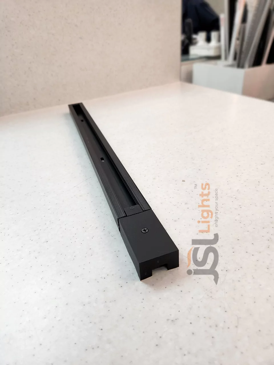Black Aluminium Track Channel for Track Lighting (Track Light Rail)