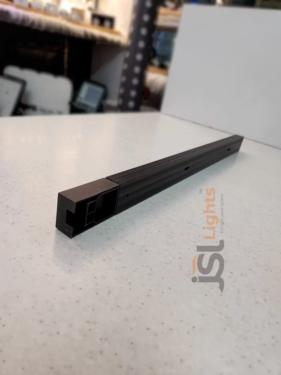 Black Aluminium Track Channel for Track Lighting (Track Light Rail)
