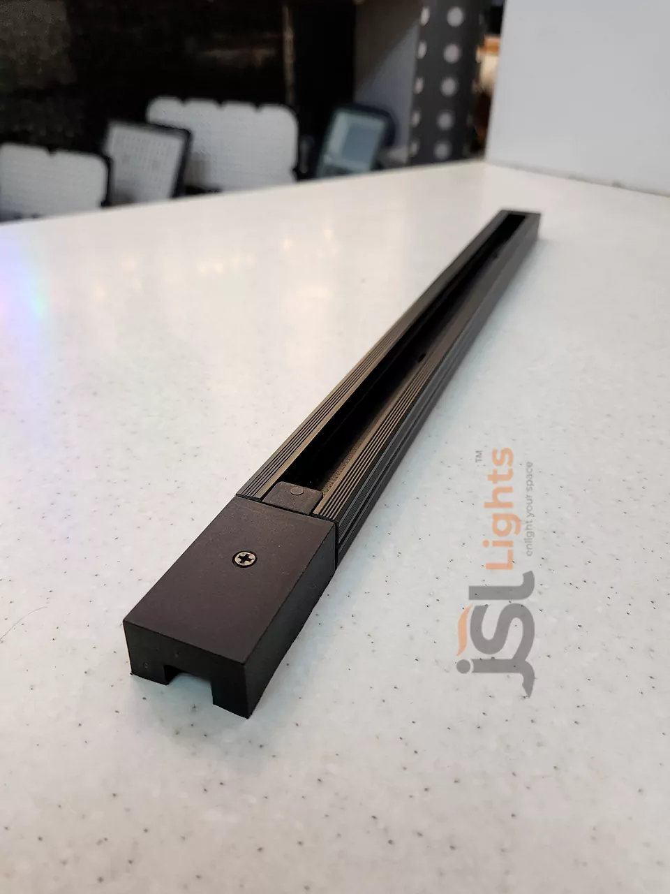 Black Aluminium Track Channel for Track Lighting (Track Light Rail)