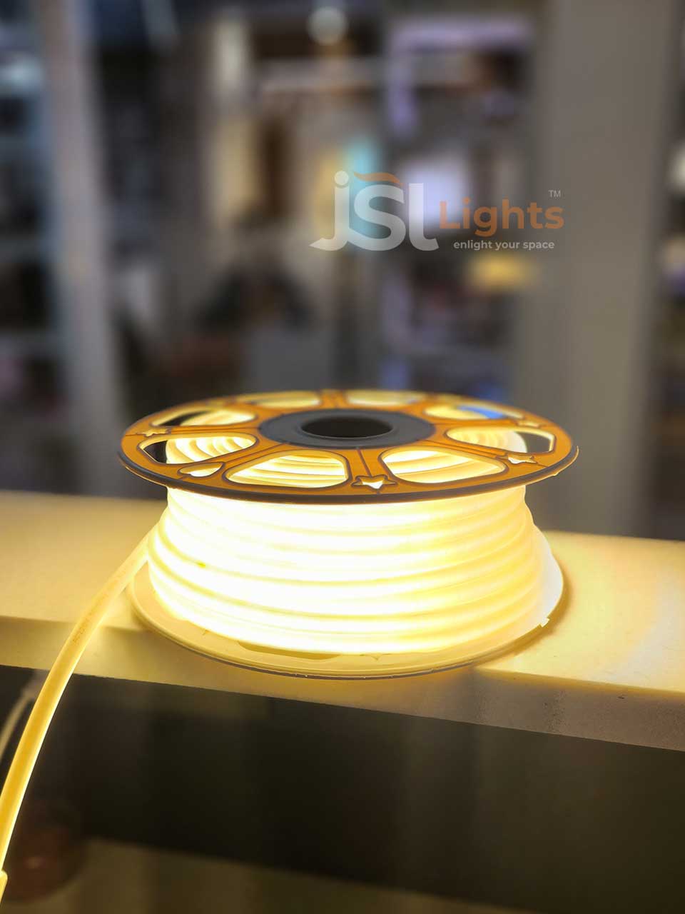 50 Meter Warm White APRA COB Neon Flex Rope Light 288 LED Ceiling Cove Light for Outdoor Waterproof IP65 LED Strip Light ON