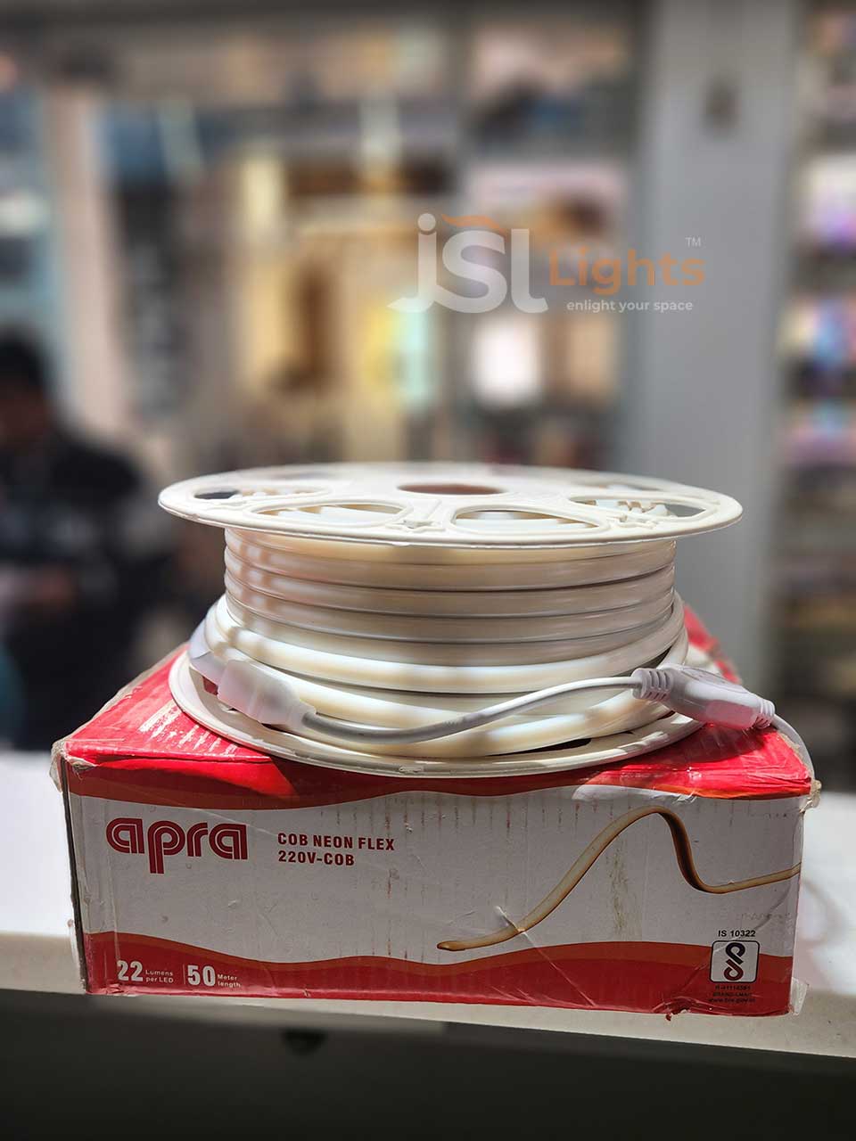 50 Meter Warm White APRA COB Neon Flex Rope Light 288 LED Ceiling Cove Light for Outdoor Waterproof IP65 LED Strip Light OFF
