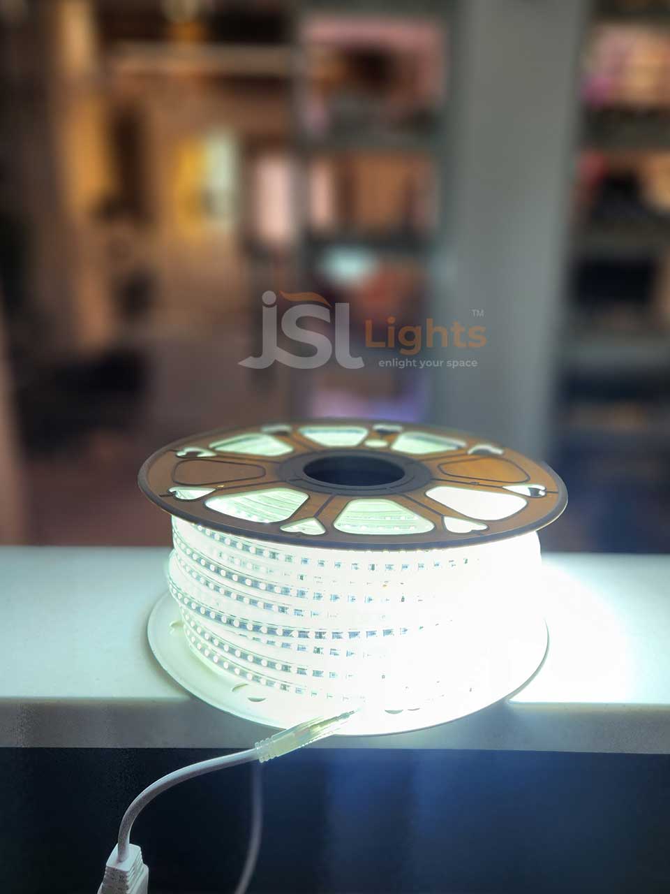 50 Meter White SMD 2835 Rope Light 120 LED Ceiling Cove Light for Outdoor Waterproof IP65 6000K LED Rope Strip Light ON Mode