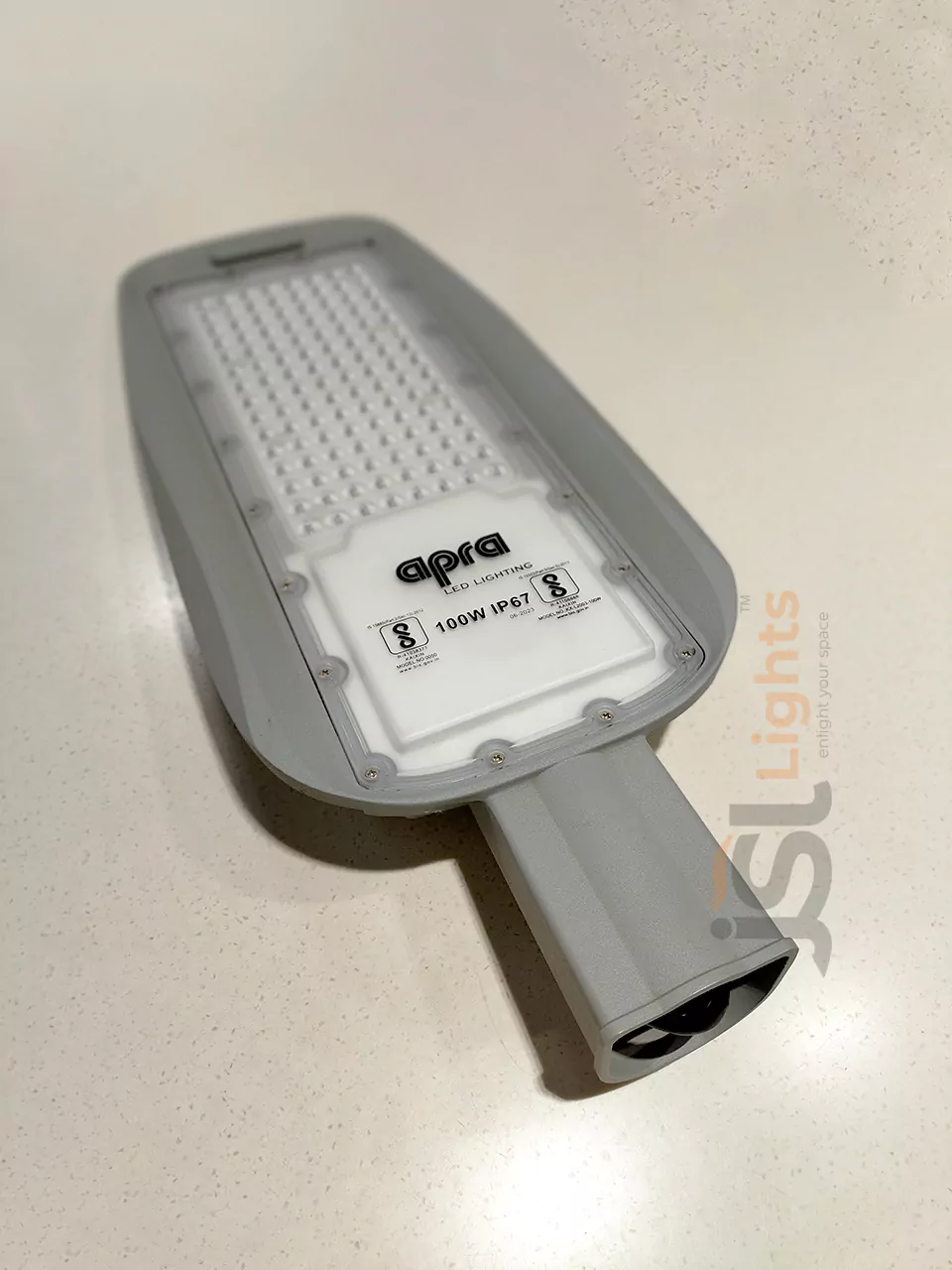 100W Grey LED Street Light with White LED Outdoor Waterproof IP67 Street Pole Light 6000K Pole Lamp Aluminium Die Casting