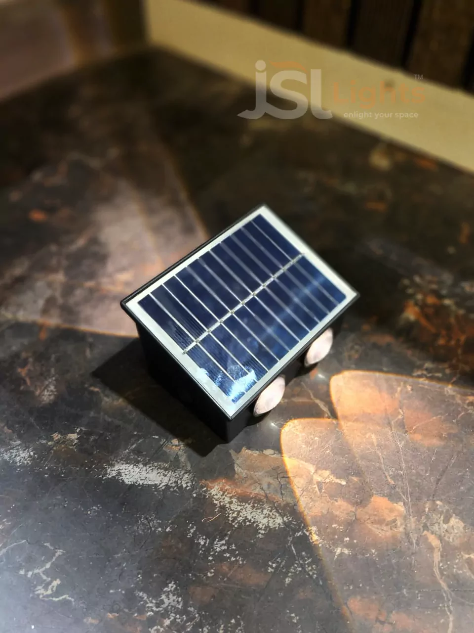 4W Solar Up Down Wall Decorative Light T5105 Black Solar Lamp 3000K Outdoor Solar Garden Light with Day Night Sensor