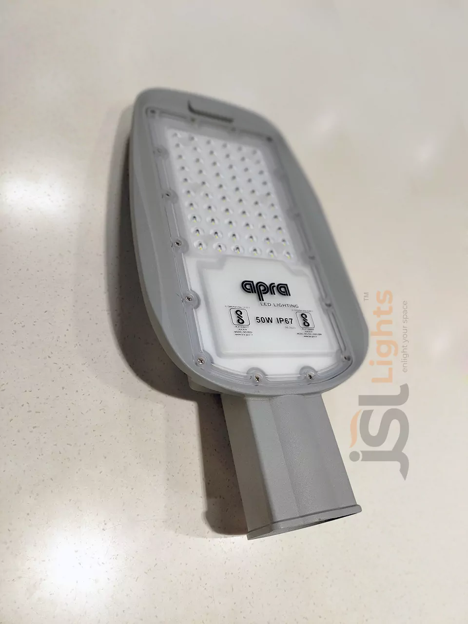 50W Grey LED Street Light with White LED Outdoor Waterproof IP67 Street Pole Light 6000K Pole Lamp Aluminium Die Casting