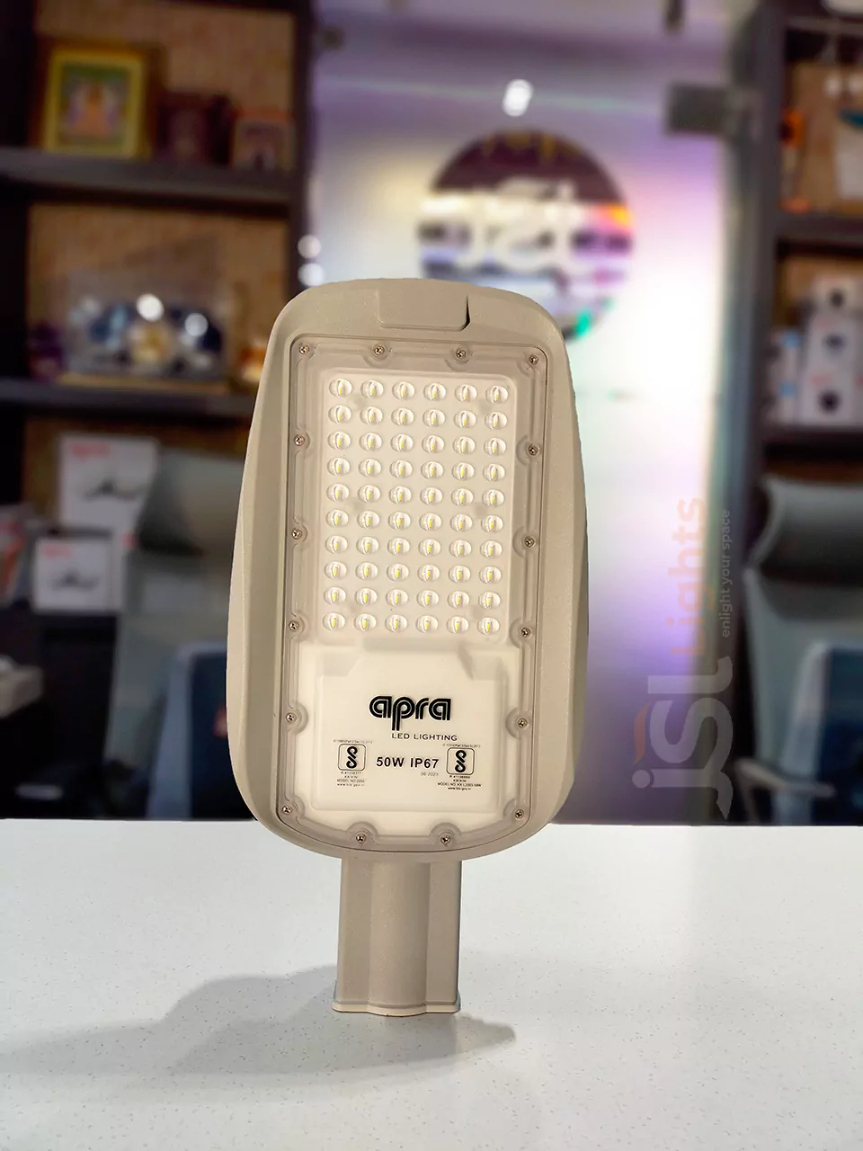 50W Grey LED Street Light with White LED Outdoor Waterproof IP67 Street Pole Light 6000K Pole Lamp Aluminium Die Casting