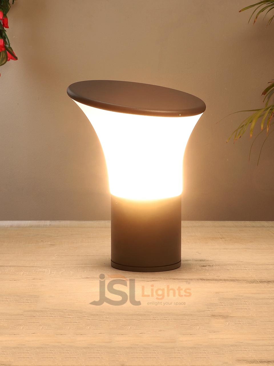 10" Oppo Round Outdoor LED Gate Light AP7299 Pillar Post Light with B22 Holder Aluminium Body with PC Diffuser IP65 Gate Lamp