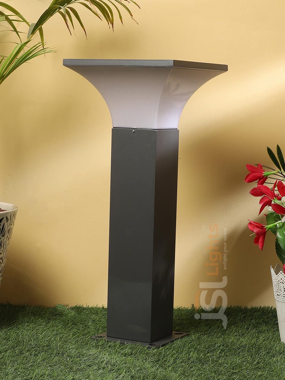 24" Oppo Square Outdoor LED Garden Bollard Light AP270 Pathway Light with B22 Holder Aluminium Body IP65