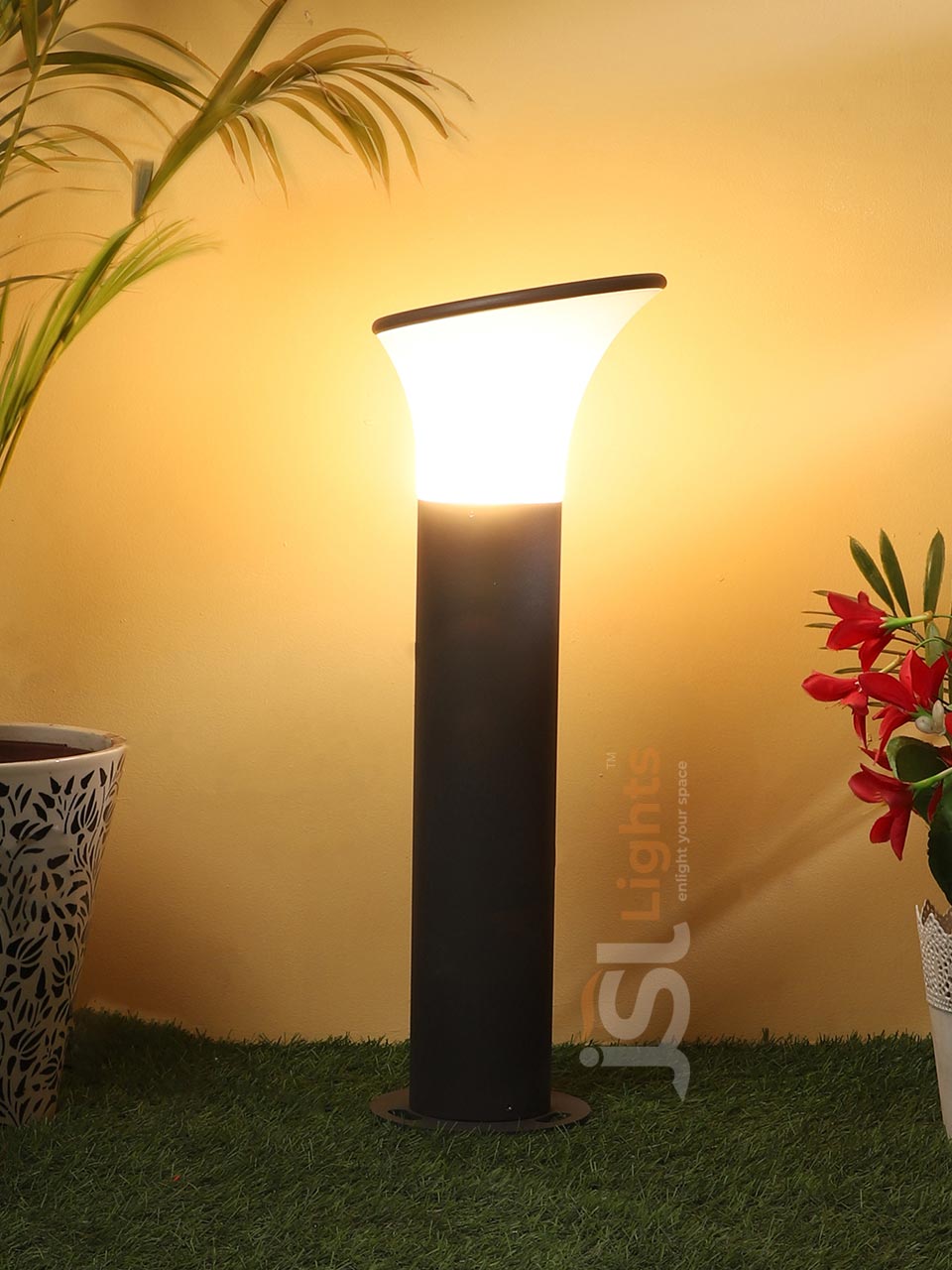 24" Oppo Round Outdoor LED Garden Bollard Light 7299 Pathway Light with B22 Holder Aluminium Body IP65
