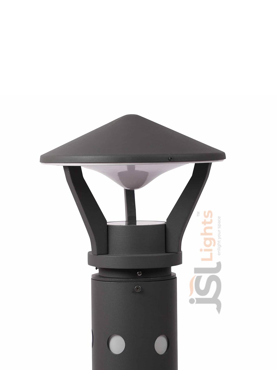27" Outdoor Grey LED Garden Bollard Light 177 Pathway Light Aluminium Body with E27 Holder IP65