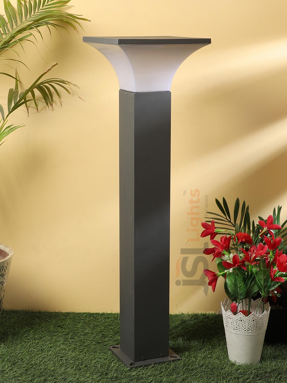 30" Oppo Square Outdoor LED Garden Bollard Light AP270 Pathway Light with B22 Holder Aluminium Body IP65 OFF