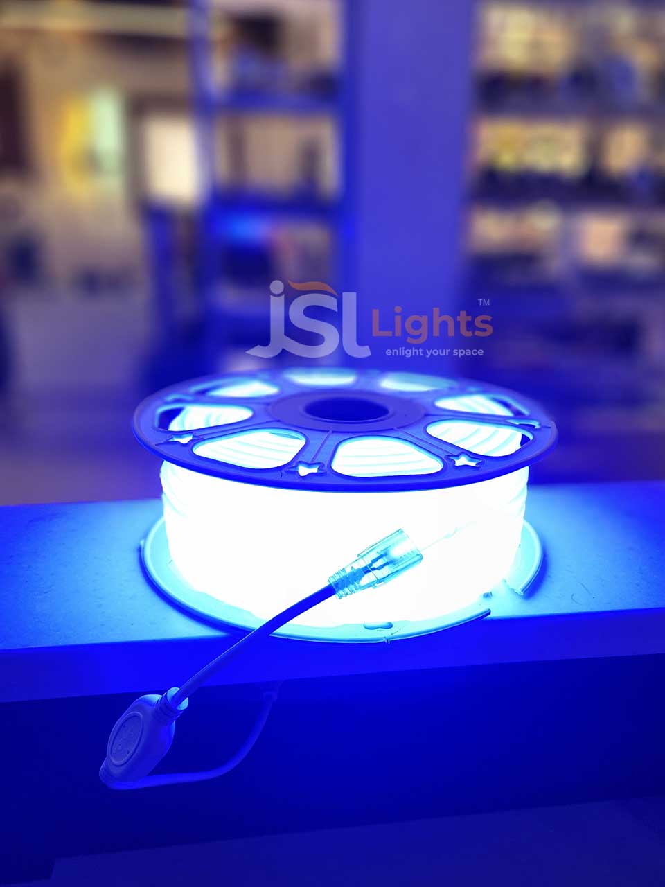 50 Meter APRA Blue COB Neon Flex Rope Light 288 LED Ceiling Cove Light for Outdoor Waterproof IP65 LED Neon Rope Strip Light